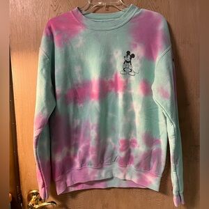 Disney tie dye Mickey Mouse crewneck sweatshirt size medium